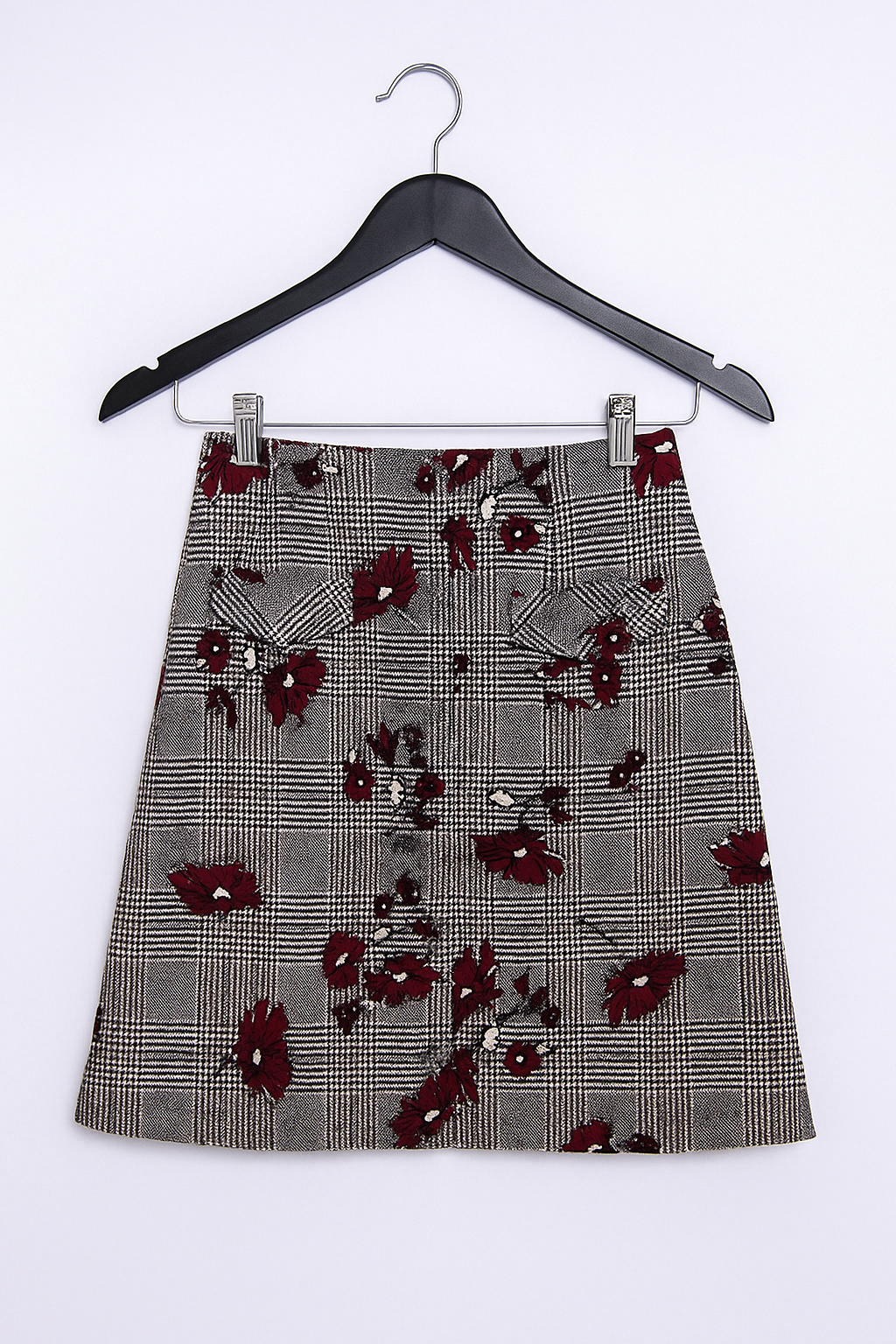 JACQUARD FLORAL SKIRT
