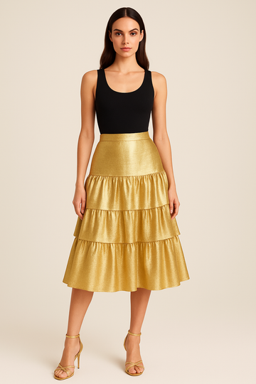 GLAMOROUS TIERED SKIRT
