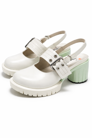 CREAM/SAGE NAPPA SANDAL