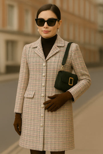 MULTI COLOURED TWEED OVERCOAT