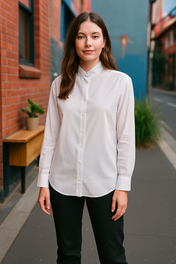 TENCEL CLASSIC CUFFED BLOUSE