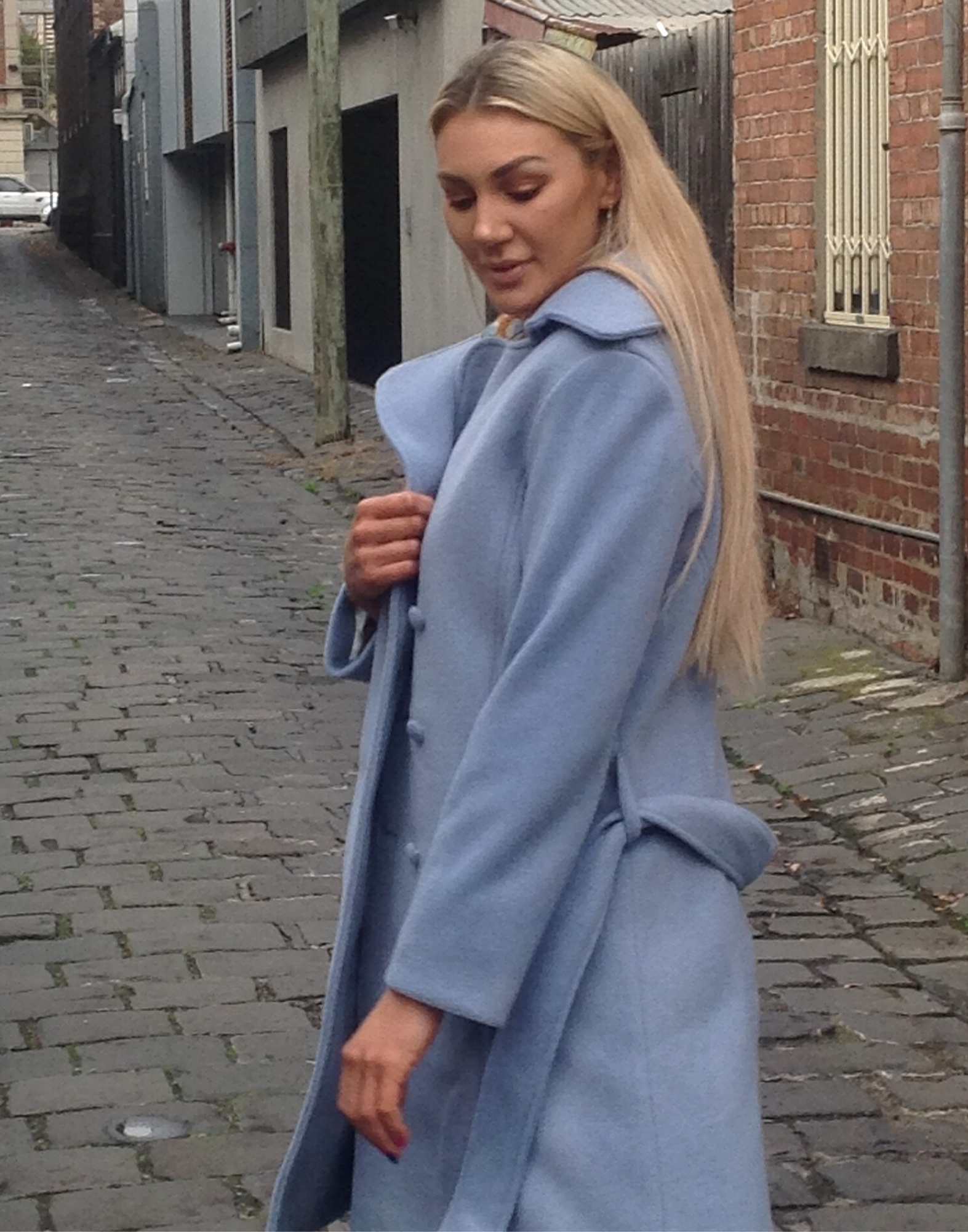 Sky blue coat