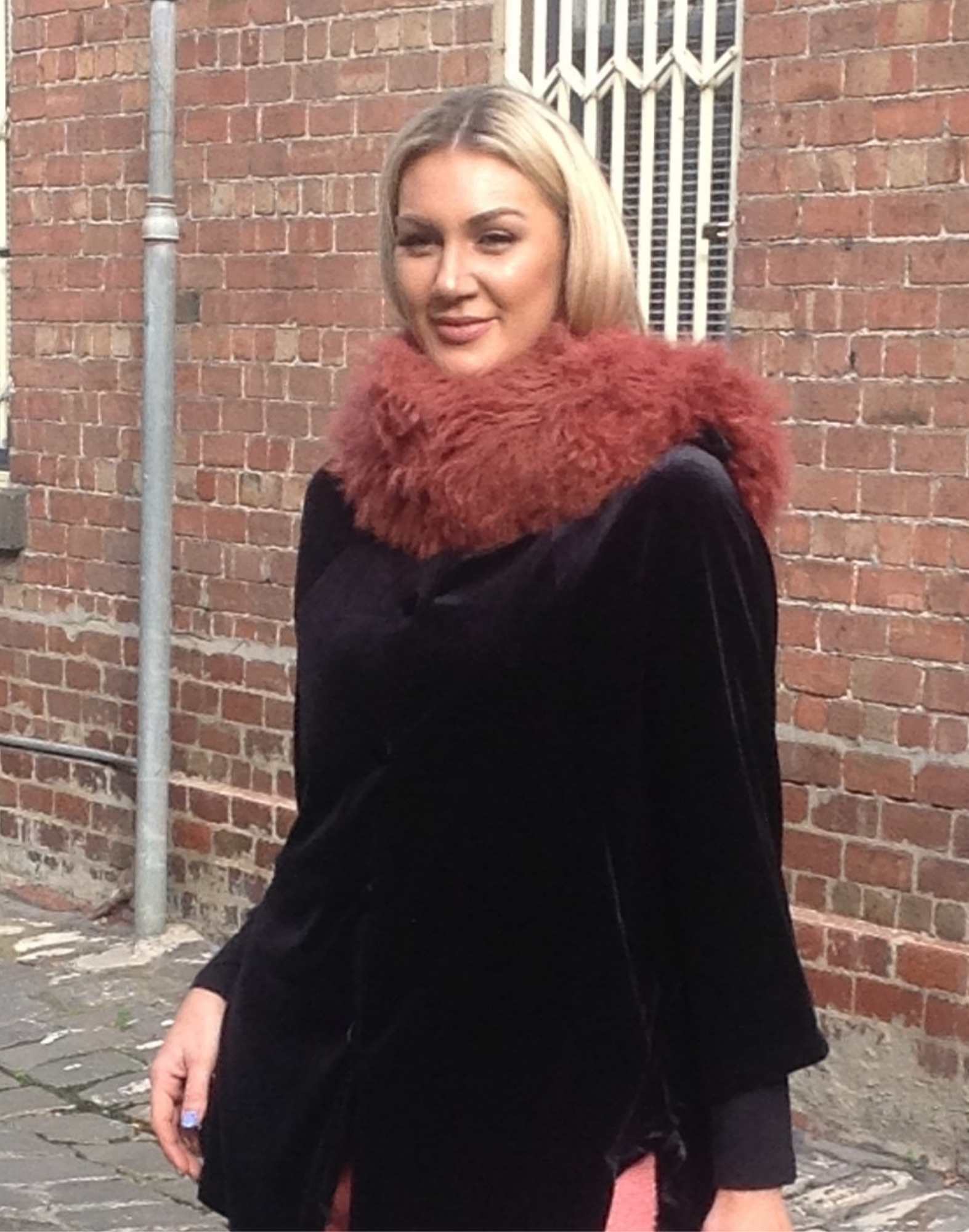 black velvet cape