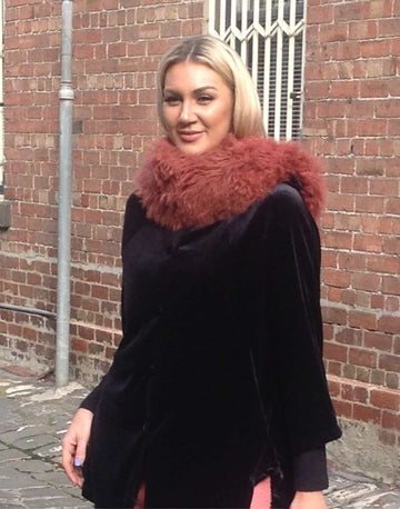 black velvet cape